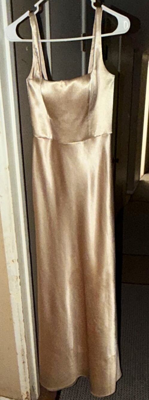 Jenny Yoo Collection Beige Sleeveless Bridesmaid Dress, Regular Size 4